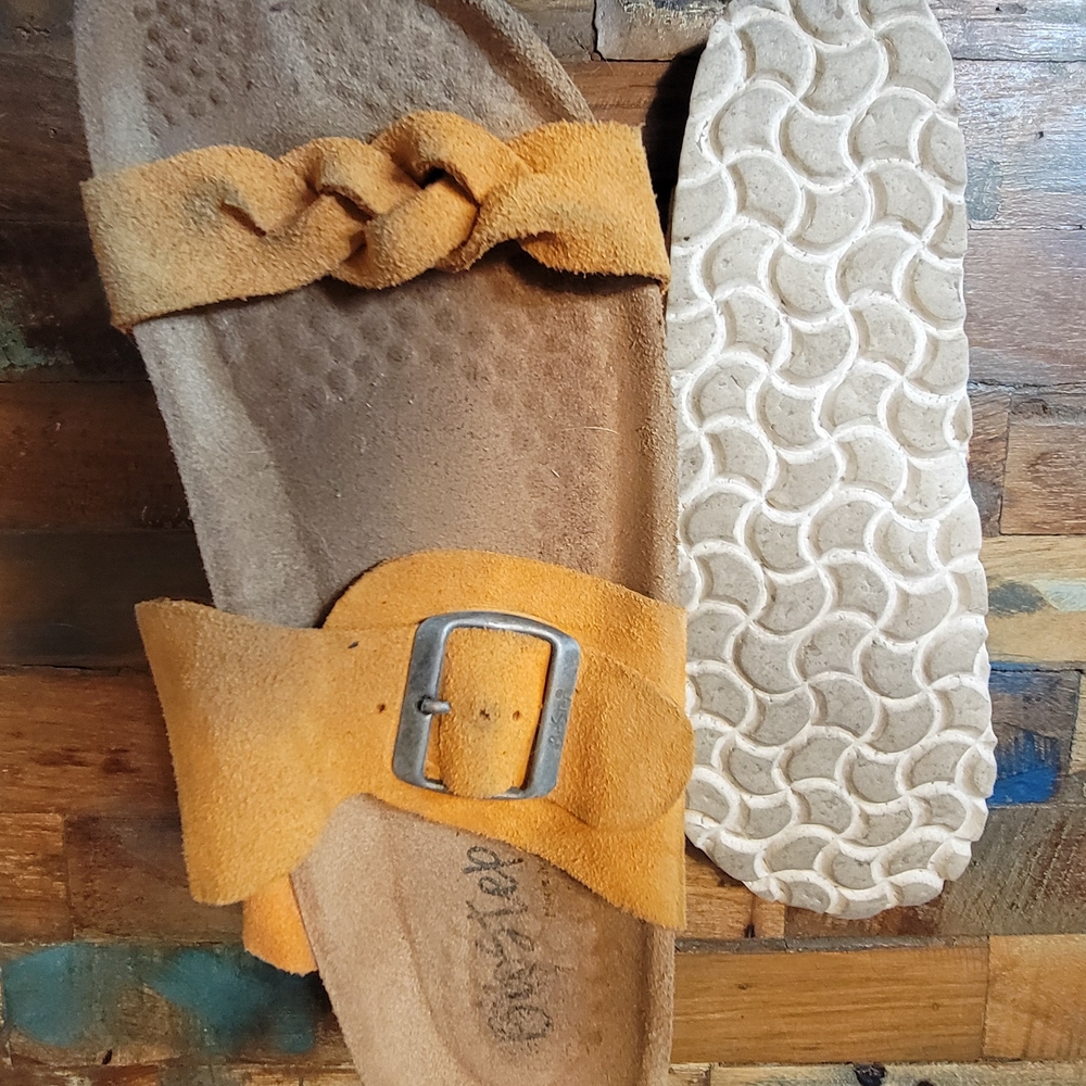 Orange Suede Women's Sandals